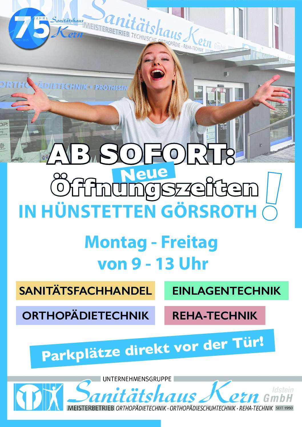 Neue Öffnungszeiten in Hünstetten Görsroth: Montag bis Freitag von 9 bis 13 Uhr